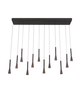 Lucide JOAKIM - Pendant light - LED Dim. - CCT - 12x7W 2700K/4000K - Coffee | Premium-2