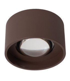 Lucide LENZ - Ceiling spotlight Indoor/Outdoor - Ø 11 cm - LED - 1x8W 2700K - IP54 - Rust Brown | Essential-2