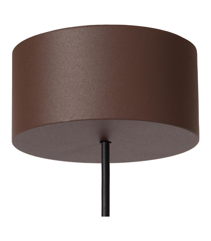 Lucide LENZ - Pendant light Indoor/Outdoor - Ø 11 cm - LED - 1x8W 2700K - IP54 - Rust Brown | Essential-4