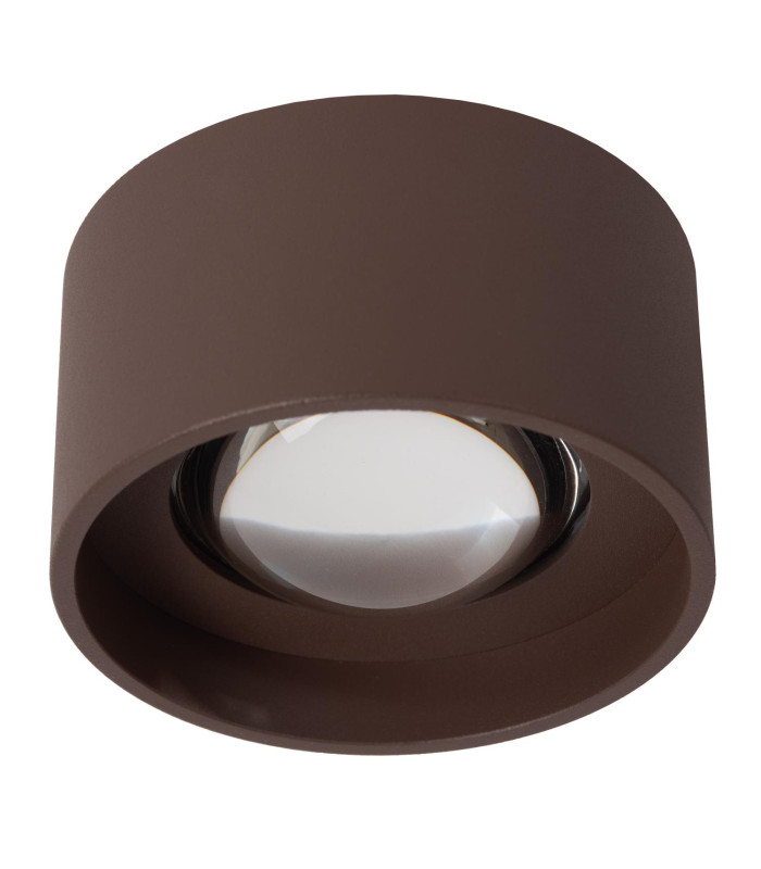 Lucide LENZ - Ceiling spotlight Indoor/Outdoor - Ø 11 cm - LED - 1x8W 2700K - IP54 - Rust Brown | Essential-2