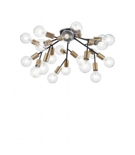 Indoor Multi Arm Ceiling Lamp 20 Lights Black, E27 - 1