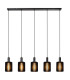 Lucide LAMBRES - Pendant light - 5xE27 - Black-1