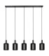 Lucide LAMBRES - Pendant light - 5xE27 - Black-2
