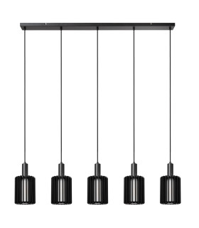 Lucide LAMBRES - Pendant light - 5xE27 - Black-2