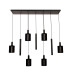 Lucide LAMBRES - Pendant light - 6xE27 - Black-2
