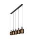 Lucide LAMBRES - Pendant light - 5xE27 - Black-8