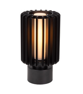 Lucide LAMBRES - Table lamp - Ø 15 cm - 1xE27 - Black-1