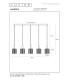 Lucide LAMBRES - Pendant light - 5xE27 - Black-9