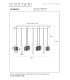 Lucide LAMBRES - Pendant light - 6xE27 - Black-4