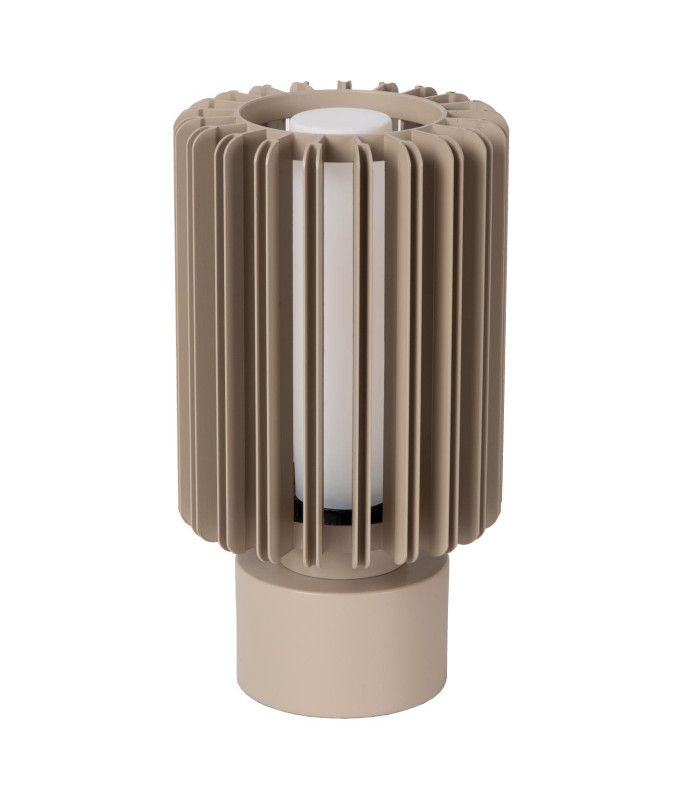 Lucide LAMBRES - Table lamp - Ø 15 cm - 1xE27 - Taupe-3