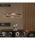 Lucide LIANE - Pendant light - Ø 80 cm - LED Dim. - CCT - 2x36W 2700K/4000K - Rust Brown | Vibes-2
