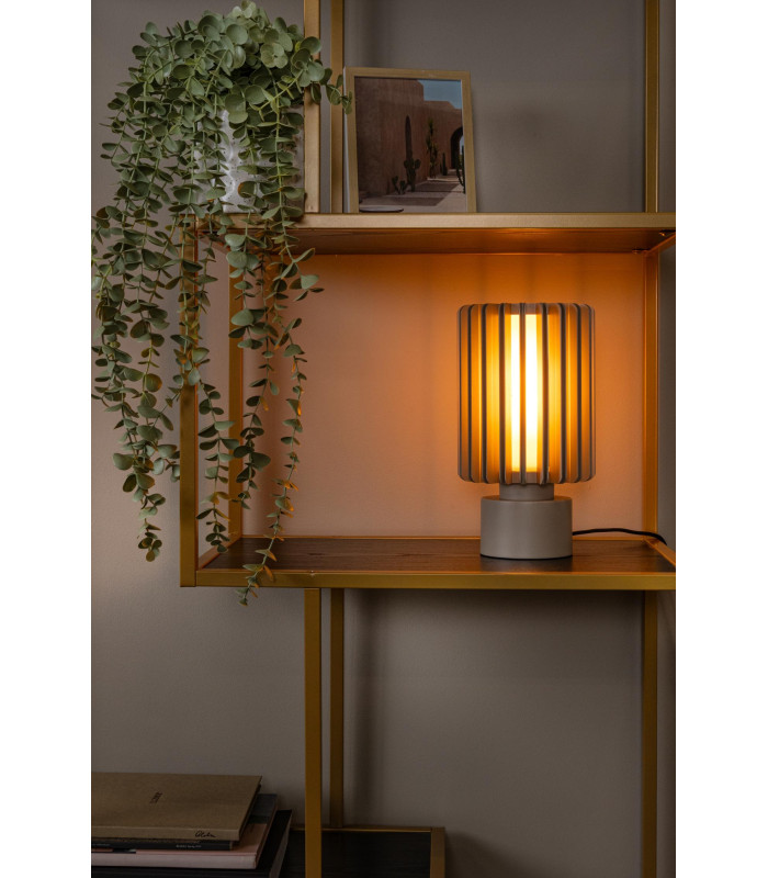 Lucide LAMBRES - Table lamp - Ø 15 cm - 1xE27 - Taupe-5