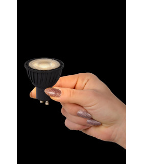 Lucide MR16 - Led bulb - Ø 5 cm - LED Dim. - GU10 - 3x5W 3000K - Black - Set of 3-2