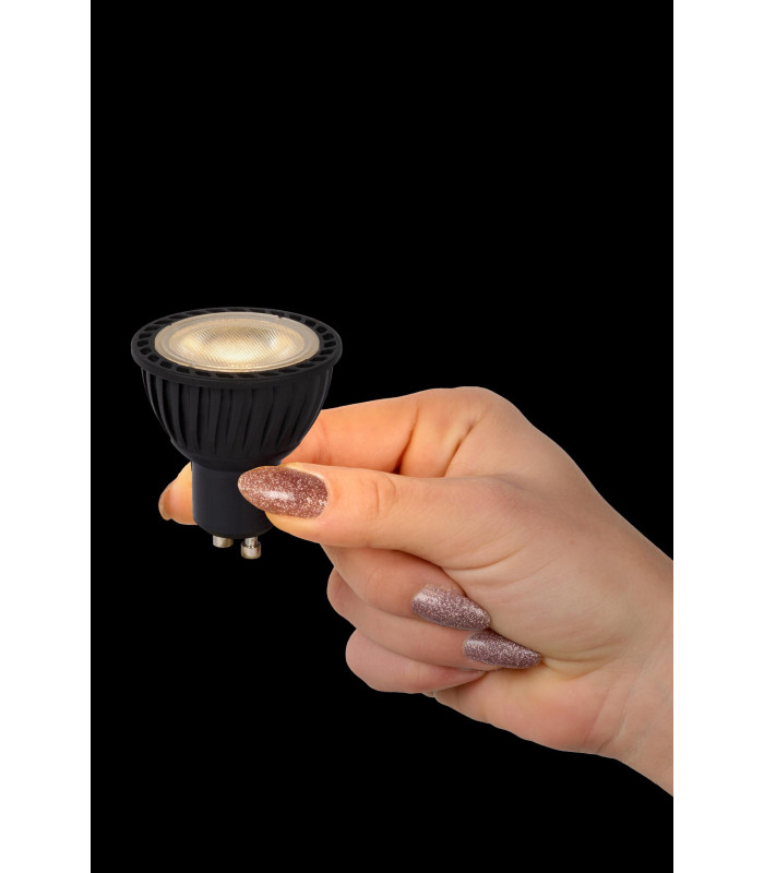 Lucide MR16 - Led bulb - Ø 5 cm - LED Dim. - GU10 - 3x5W 3000K - Black - Set of 3-2