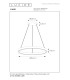Lucide LIANE - Pendant light - Ø 80 cm - LED Dim. - CCT - 2x36W 2700K/4000K - Rust Brown | Vibes