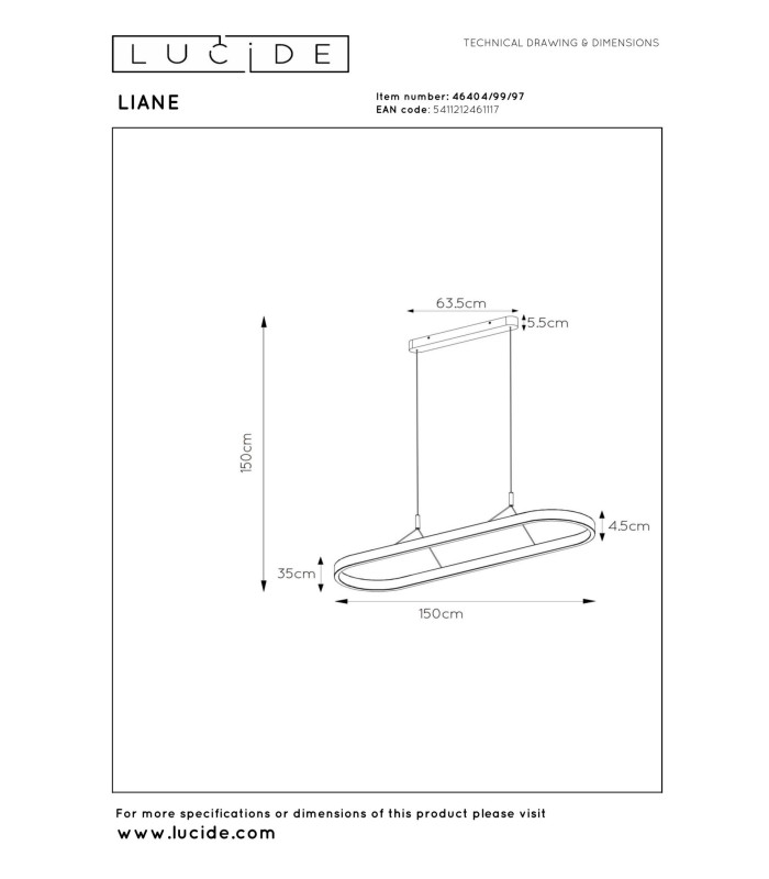Lucide LIANE - Pendant light - LED Dim. - CCT - 2x40W 2700K/4000K - Rust Brown | Vibes-7
