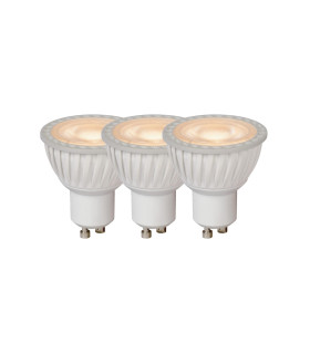 Lucide MR16 - Led bulb - Ø 5 cm - LED Dim. - GU10 - 3x5W 3000K - White - Set of 3-1