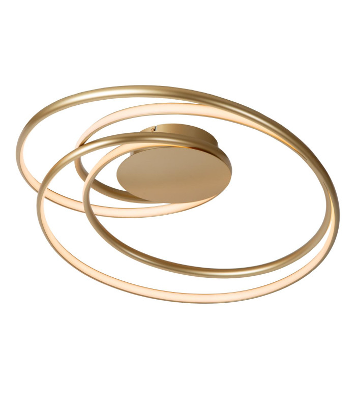 Lucide SARDANA - Flush ceiling light - LED Dim. - 1x54W 2700K - Matt Gold / Brass | Premium-1