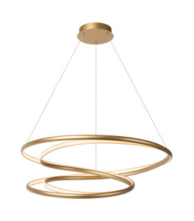 Lucide SARDANA - Pendant light - Ø 80 cm - LED Dim. - 1x74W 2700K - Matt Gold / Brass | Premium-1