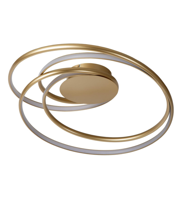Lucide SARDANA - Flush ceiling light - LED Dim. - 1x54W 2700K - Matt Gold / Brass | Premium-3