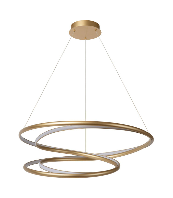 Lucide SARDANA - Pendant light - Ø 80 cm - LED Dim. - 1x74W 2700K - Matt Gold / Brass | Premium-3