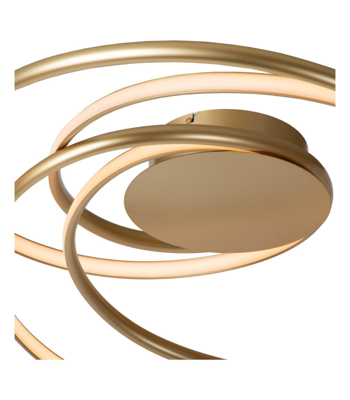 Lucide SARDANA - Flush ceiling light - LED Dim. - 1x54W 2700K - Matt Gold / Brass | Premium-7