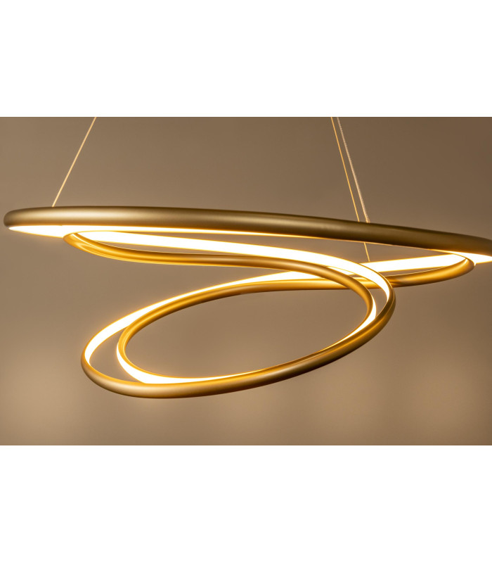 Lucide SARDANA - Pendant light - Ø 80 cm - LED Dim. - 1x74W 2700K - Matt Gold / Brass | Premium-6