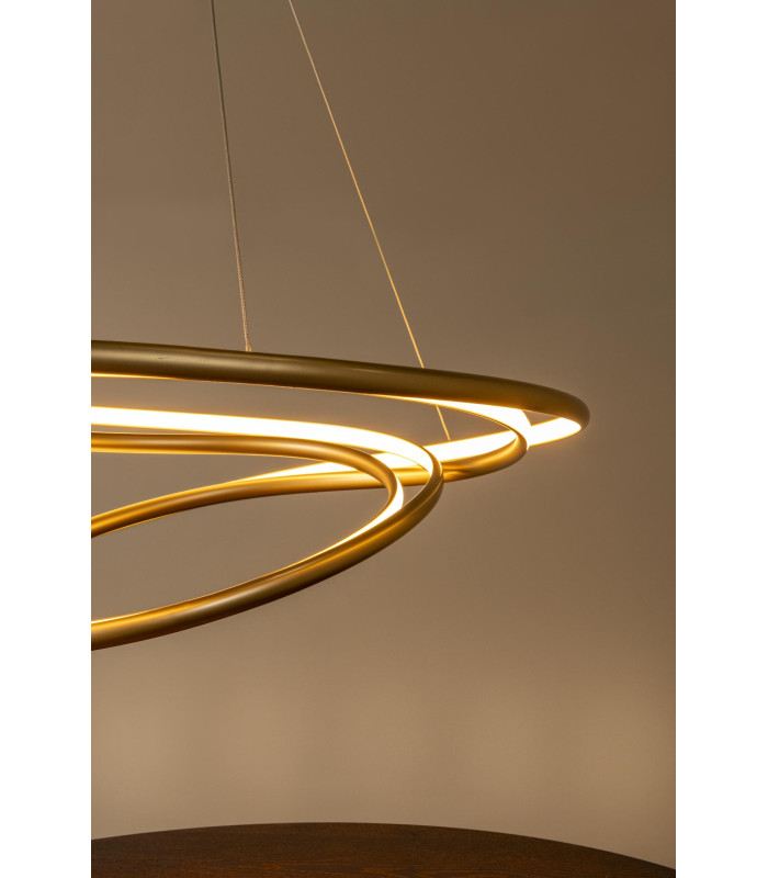 Lucide SARDANA - Pendant light - Ø 80 cm - LED Dim. - 1x74W 2700K - Matt Gold / Brass | Premium-7