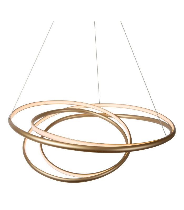 Lucide SARDANA - Pendant light - Ø 80 cm - LED Dim. - 1x74W 2700K - Matt Gold / Brass | Premium-9