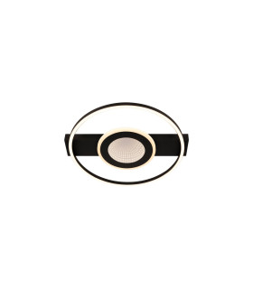 Lucide MARCIA - Flush ceiling light- LED 3 StepDim - 1x32W 2700K - Black | Essential-1