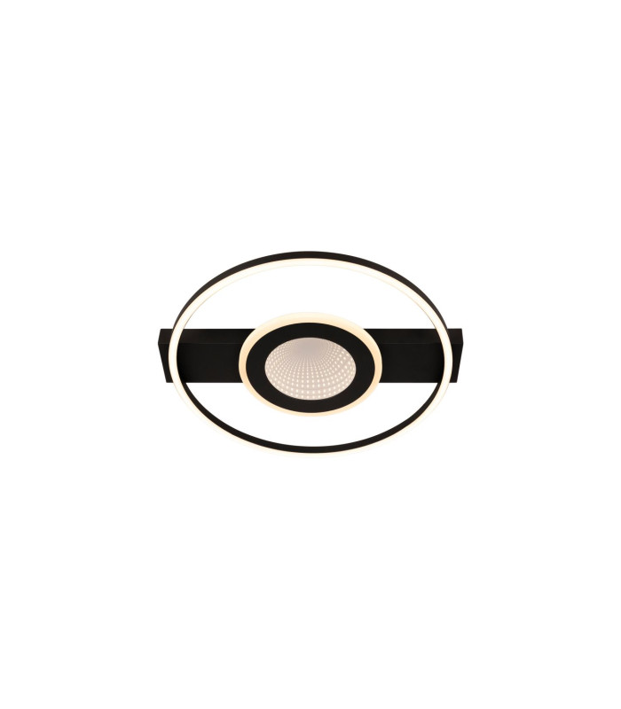 Lucide MARCIA - Flush ceiling light- LED 3 StepDim - 1x32W 2700K - Black | Essential-1