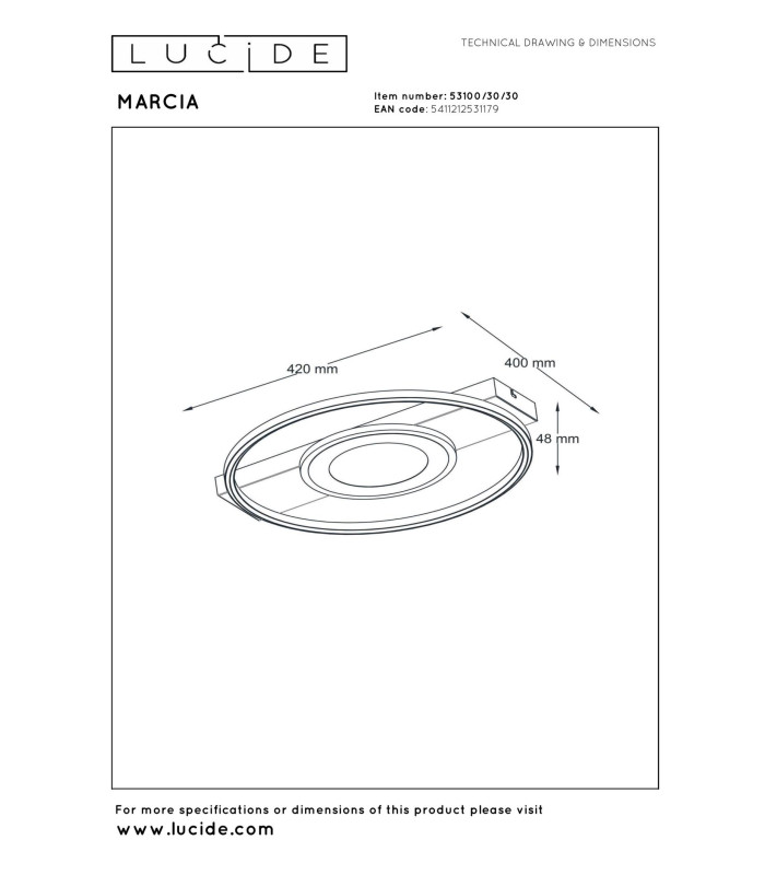 Lucide MARCIA - Flush ceiling light- LED 3 StepDim - 1x32W 2700K - Black | Essential-4