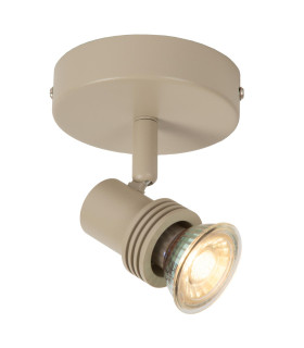 Lucide KIANTI - Ceiling spotlight - Ø 10 cm - 1xGU10 - Taupe-1