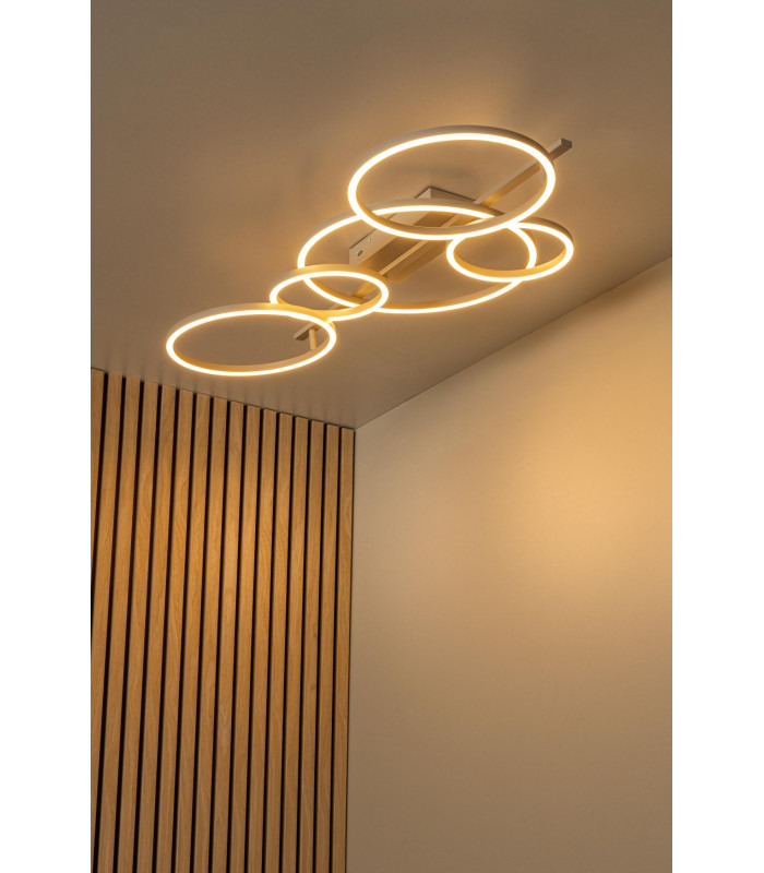 Lucide NICOLA - Flush ceiling light - LED - CCT - 1x37W 2700K/4000K - Taupe | Essential-4
