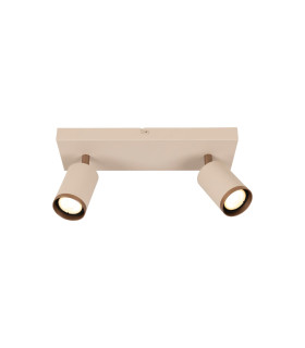 Lucide REGINA - Ceiling spotlight - 2xGU10 - Taupe | Essential-1
