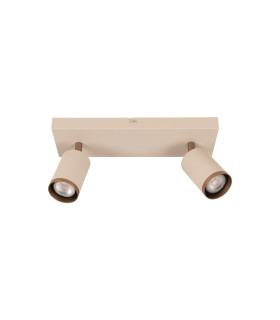 Lucide REGINA - Ceiling spotlight - 2xGU10 - Taupe | Essential-2
