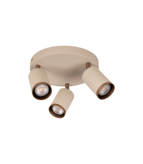 Lucide REGINA - Ceiling spotlight - Ø 21 cm - 3xGU10 - Taupe | Essential-2