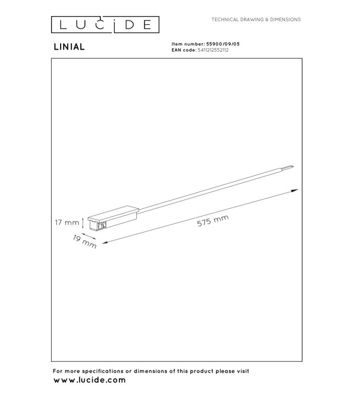 Lucide Premium LINIAL Power supply - 1-circuit Track lighting system - Champagne-3