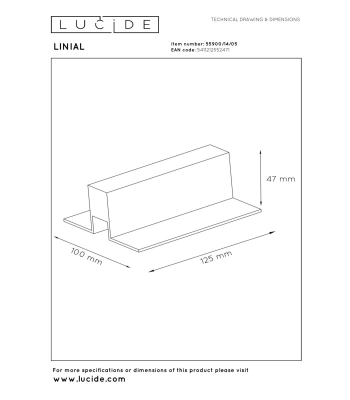 Lucide Premium LINIAL Connection box with two wings & Terminal block - circuit Track lighting system-2
