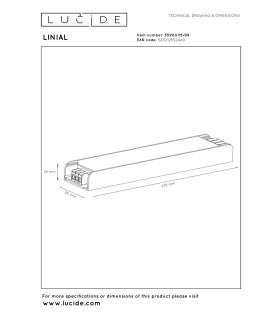 Lucide Premium LINIAL LED Driver 200W -circuit Track lighting system-2