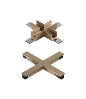Lucide Premium LINIAL X-connector -  1-circuit Track lighting system  - Champagne