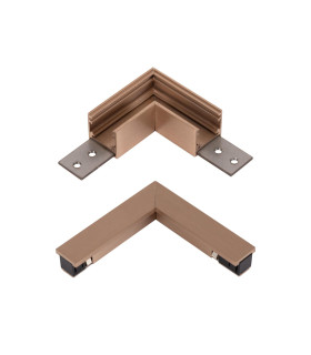 Lucide Premium LINIAL L-connector & Track - Corner Horizontal -  1-circuit Track lighting system  - Champagne-1