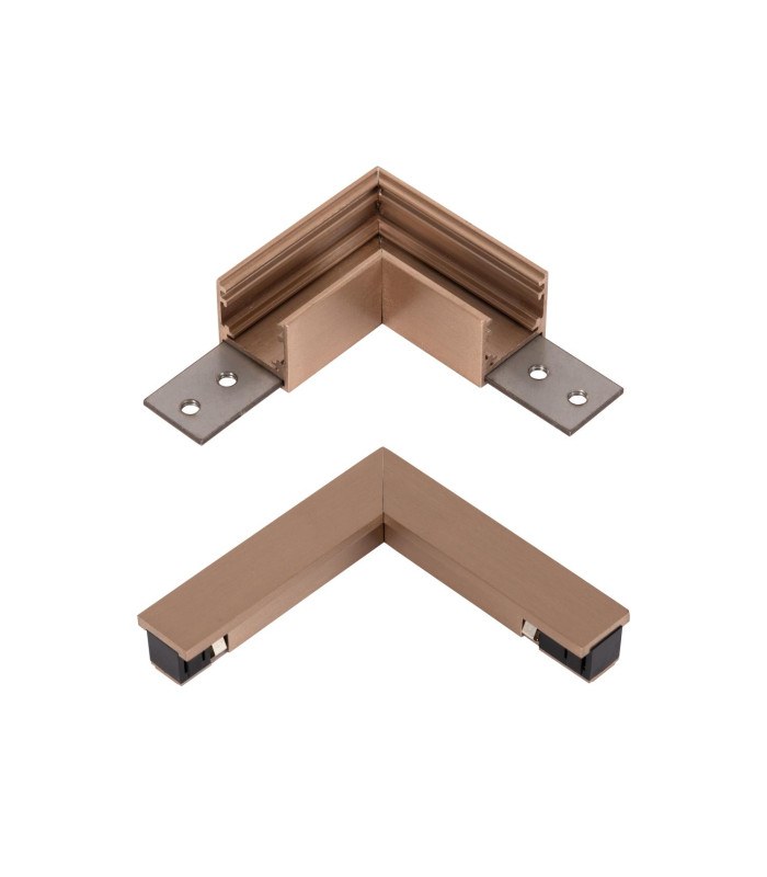 Lucide Premium LINIAL L-connector & Track - Corner Horizontal -  1-circuit Track lighting system  - Champagne-1