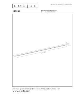 Lucide Premium LINIAL Cover- 1-circuit Track lighting system - 50cm - Satin Gun Metal-2