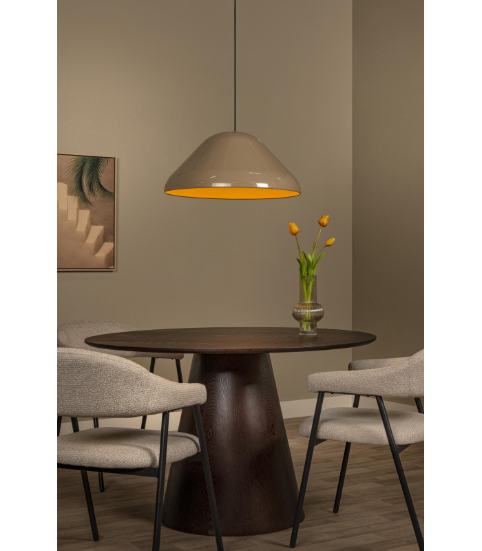 Lucide ANDRES - Pendant light - Ø 56 cm - 1xE27 - Taupe | Vibes-3