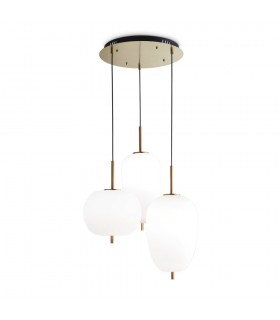 Integrated LED Cluster Ceiling Pendant Lamp 3 Lights White 3000K - 1