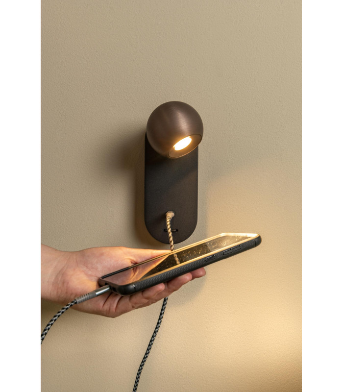 3W 2700K/4000K - With USB charging point - Coffee | Premium-4