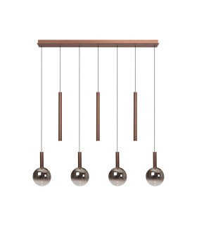 Lucide JASMINE - Pendant light - LED Dim. - CCT - 7x4W 2200K/3300K - Copper | Premium-1
