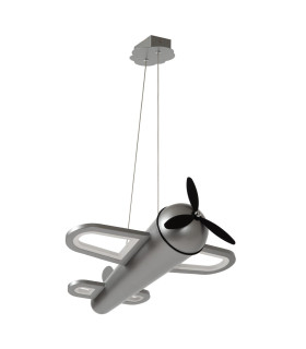Lucide FOKKER - Pendant light Children - LED - 1x28W 2500K - Grey iron-2