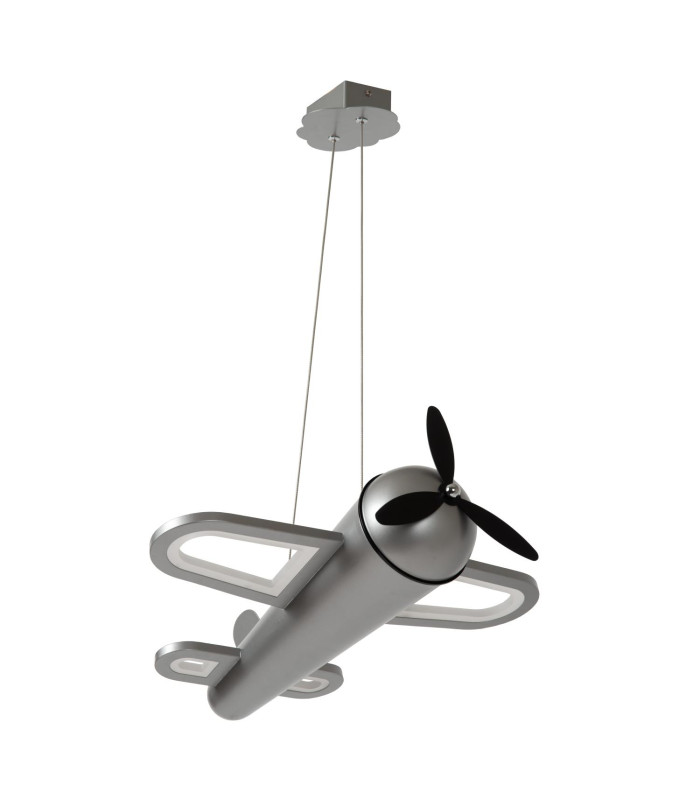 Lucide FOKKER - Pendant light Children - LED - 1x28W 2500K - Grey iron-2